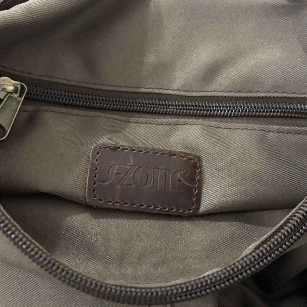 S-ZONE Travel Canvas Carry on Weekender Gray and Brown Men's Duffle Bag